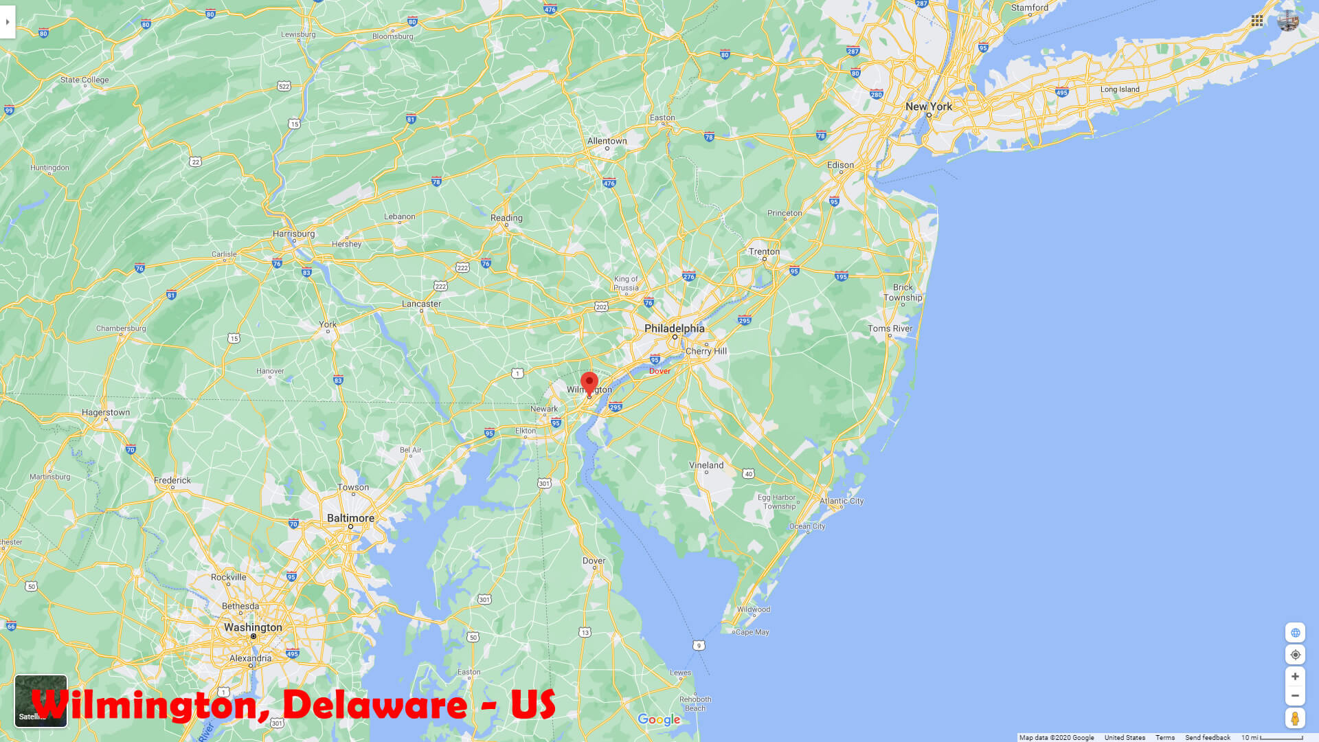 Wilmington Neighbourhood Map Delaware US